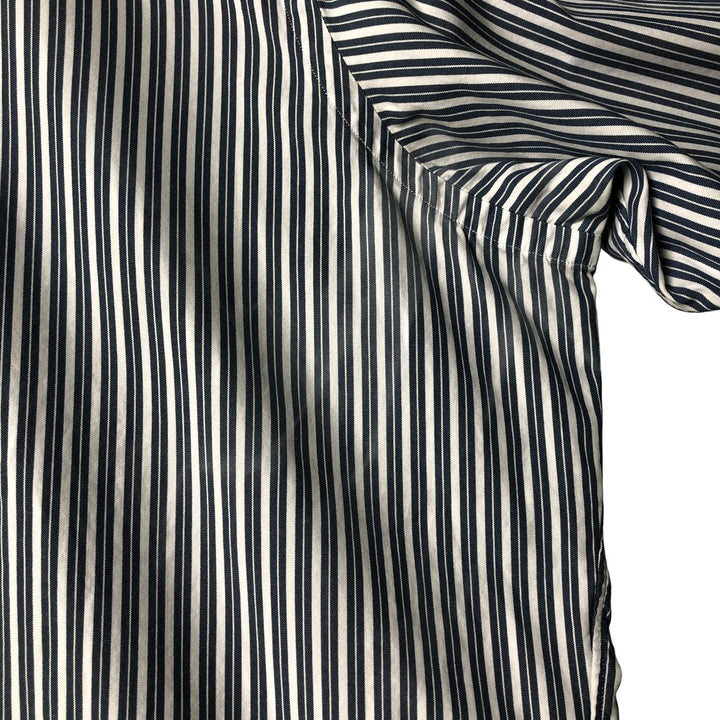 Ralph Lauren YARMOUTH Long Sleeve Button-Down Striped Shirt, Men's XL cotton blue type Vintage Second Hand