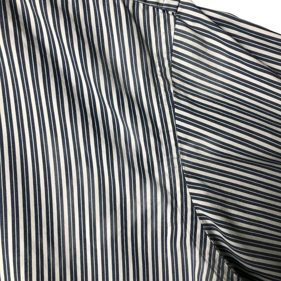 Ralph Lauren YARMOUTH Long Sleeve Button-Down Striped Shirt, Men's XL cotton blue type Vintage Second Hand
