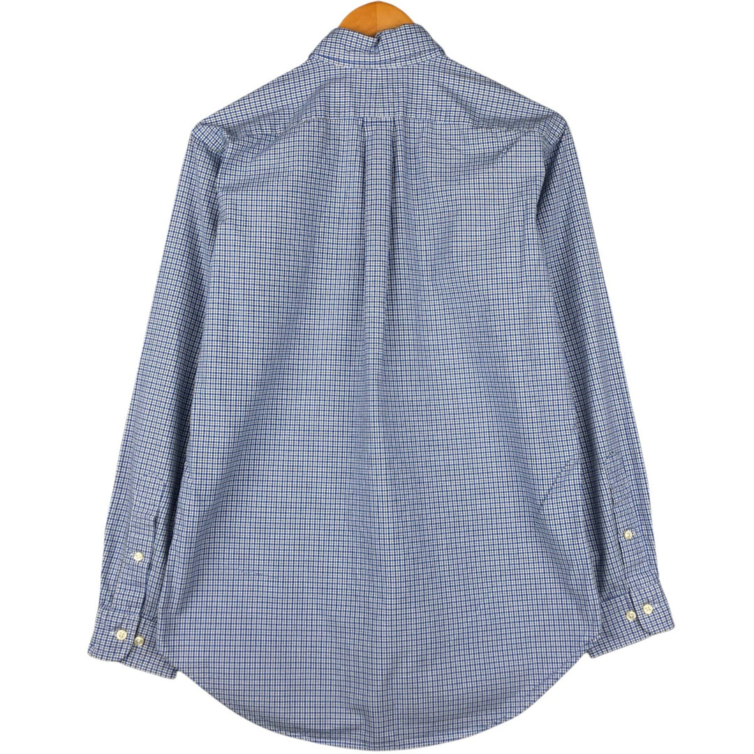 Ralph Lauren Classic Fit Long Sleeve Button Down Check Shirt Men's M cotton blue type Vintage Second Hand
