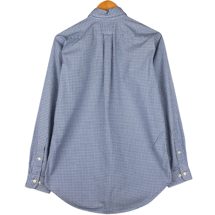Ralph Lauren Classic Fit Long Sleeve Button Down Check Shirt Men's M cotton blue type Vintage Second Hand