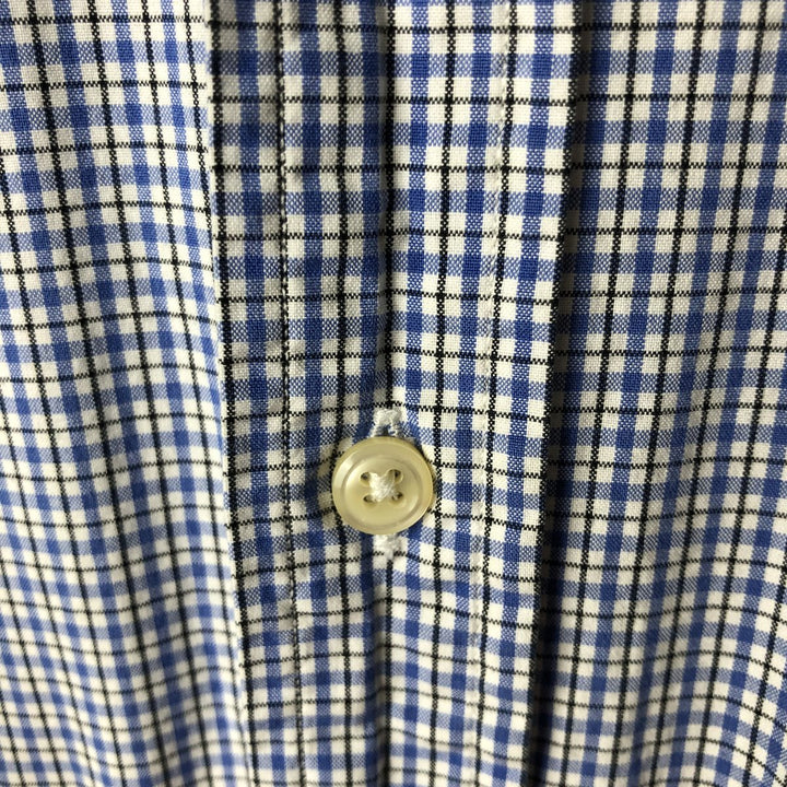 Ralph Lauren Classic Fit Long Sleeve Button Down Check Shirt Men's M cotton blue type Vintage Second Hand