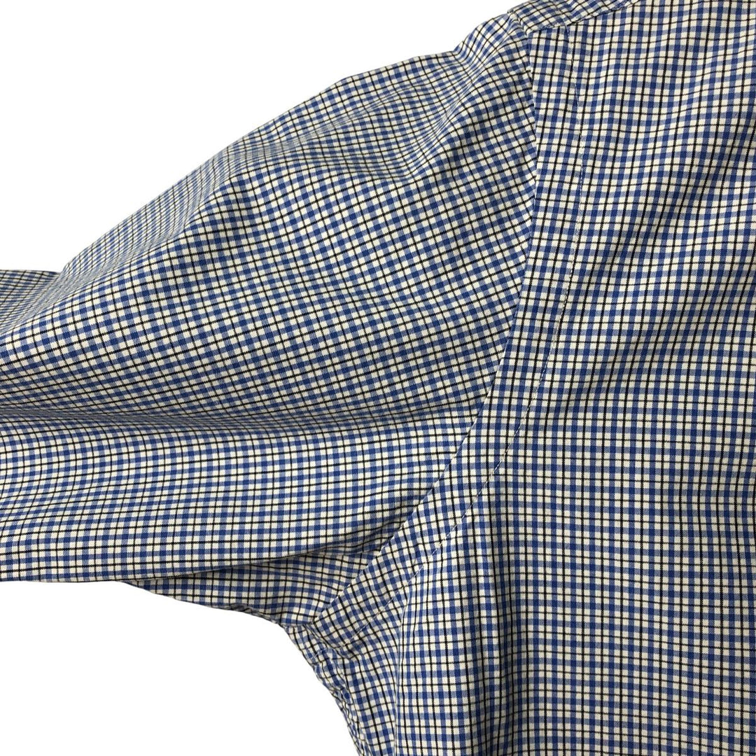Ralph Lauren Classic Fit Long Sleeve Button Down Check Shirt Men's M cotton blue type Vintage Second Hand