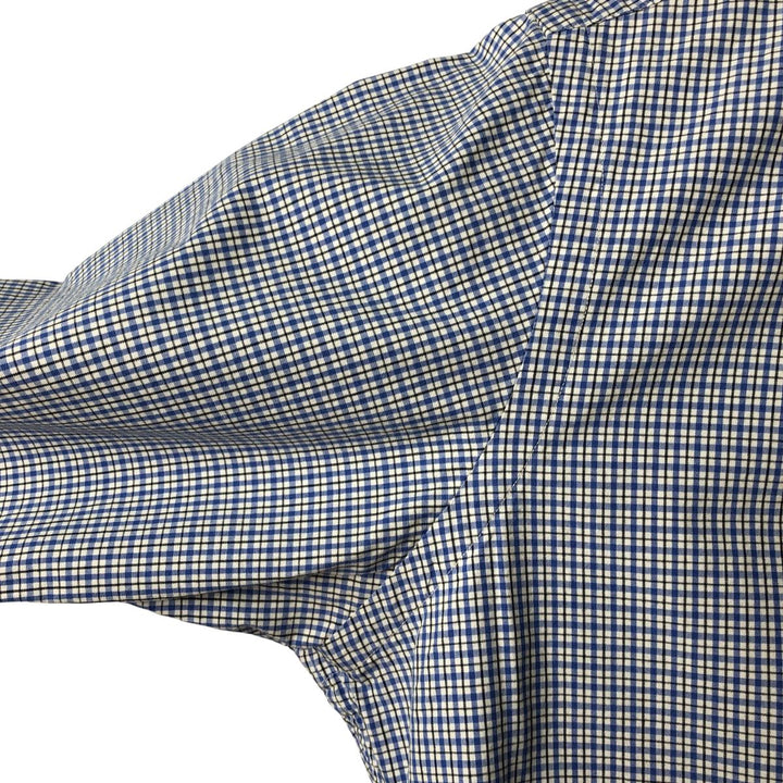 Ralph Lauren Classic Fit Long Sleeve Button Down Check Shirt Men's M cotton blue type Vintage Second Hand
