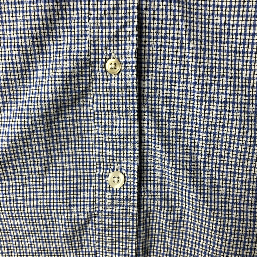 Ralph Lauren Classic Fit Long Sleeve Button Down Check Shirt Men's M cotton blue type Vintage Second Hand