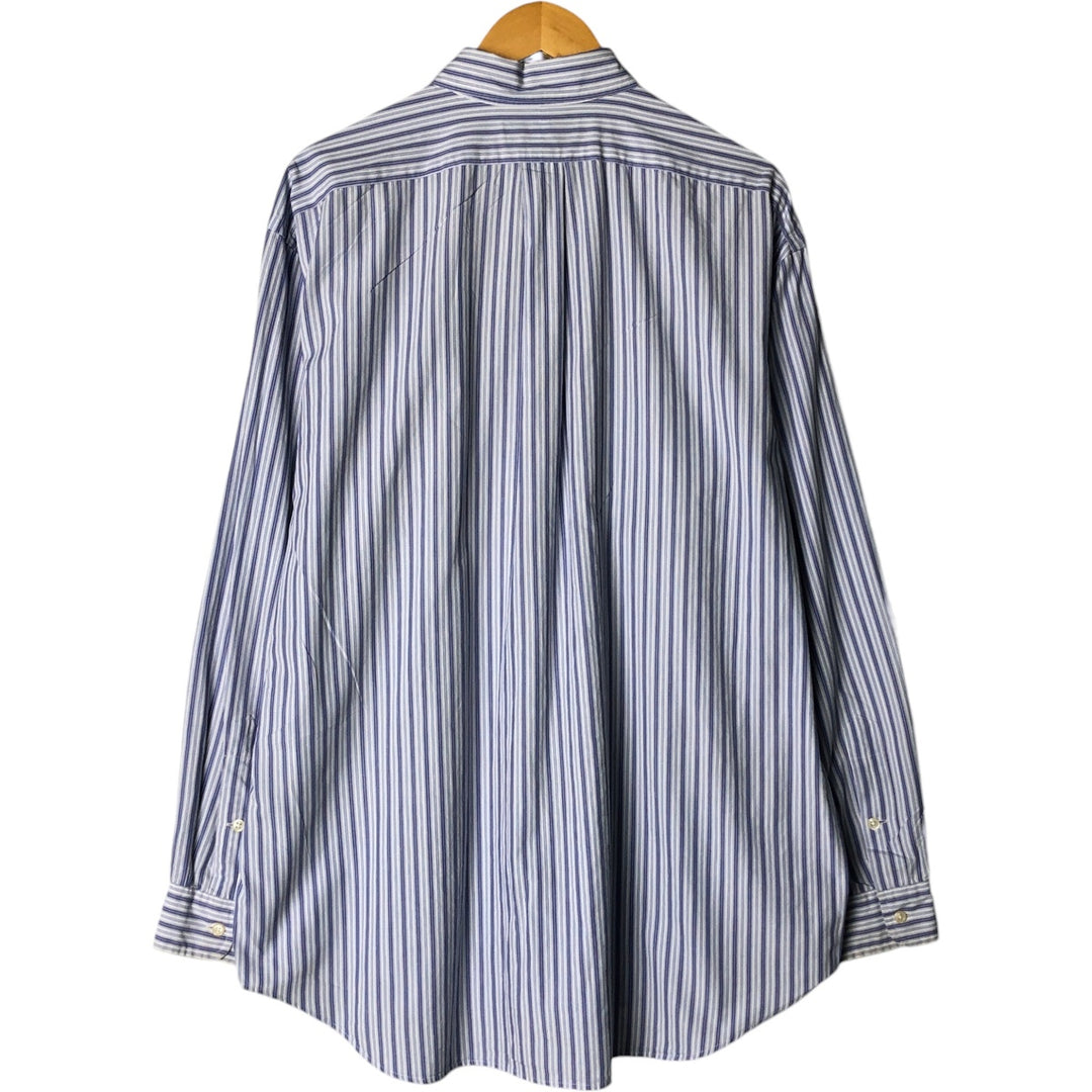 Ralph Lauren BLAKE long sleeve button-down striped shirt, men's size XL cotton white type Vintage Second Hand