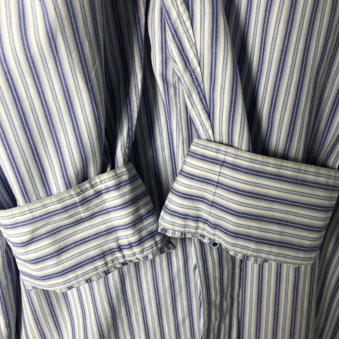 Ralph Lauren BLAKE long sleeve button-down striped shirt, men's size XL cotton white type Vintage Second Hand