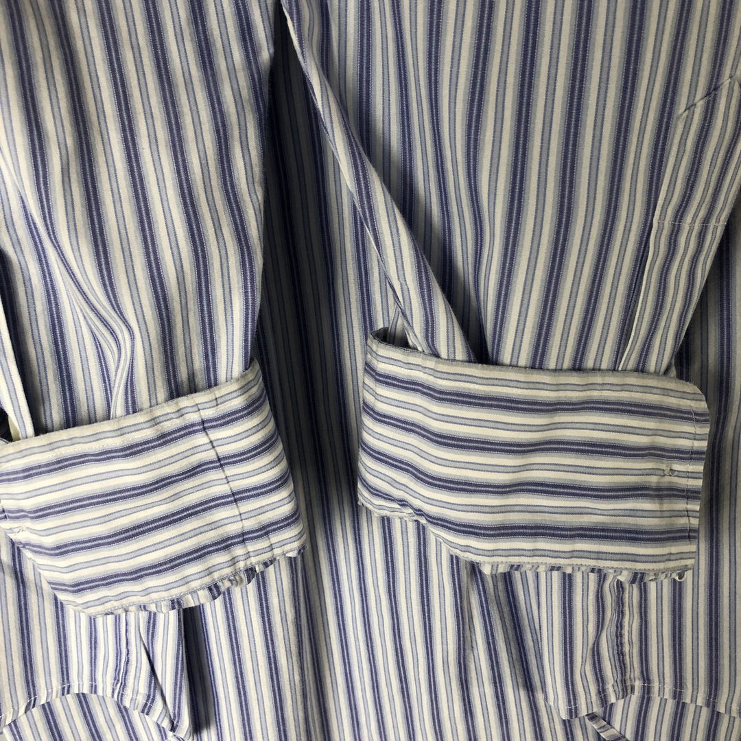 Ralph Lauren BLAKE long sleeve button-down striped shirt, men's size XL cotton white type Vintage Second Hand