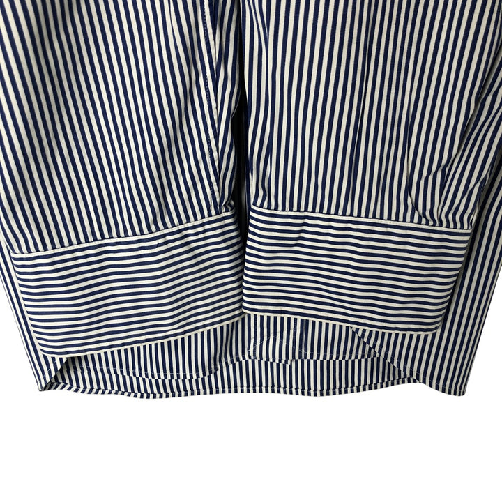 Ralph Lauren REGENT CLASSIC FIT long-sleeved wide-collar cotton striped shirt, men's size XL cotton blue type Vintage Second Hand