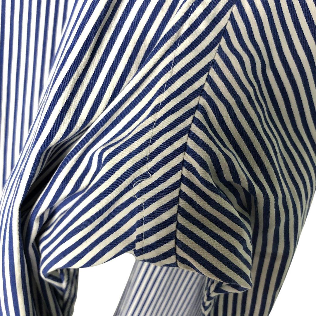 Ralph Lauren REGENT CLASSIC FIT long-sleeved wide-collar cotton striped shirt, men's size XL cotton blue type Vintage Second Hand