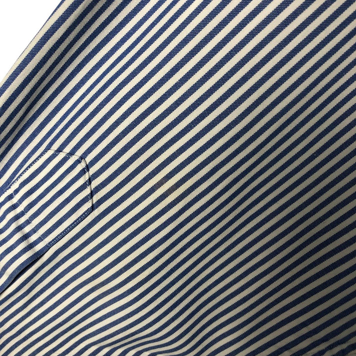 Ralph Lauren YARMOUTH short sleeve button down striped shirt, men's size L cotton blue type Vintage Second Hand