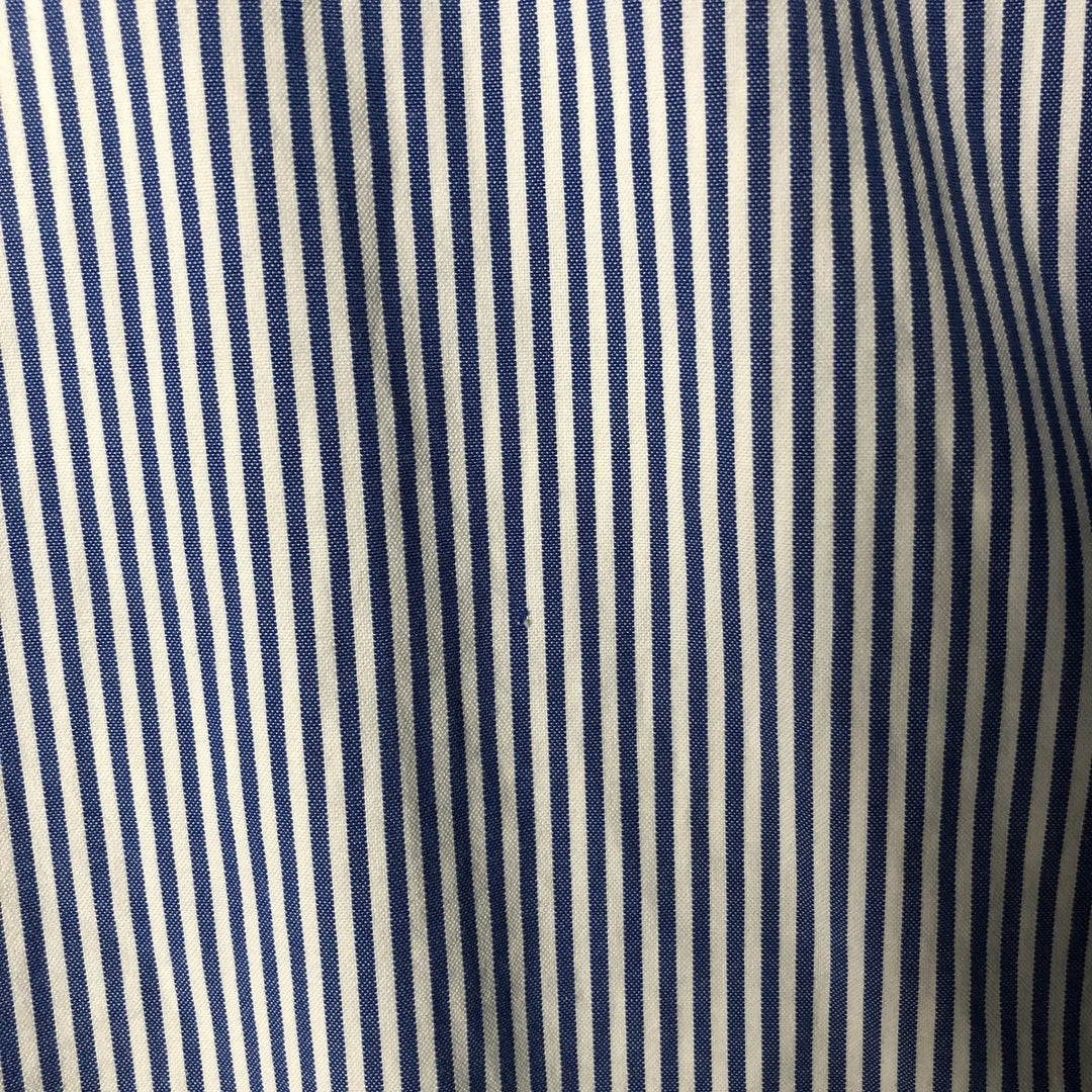 Ralph Lauren YARMOUTH short sleeve button down striped shirt, men's size L cotton blue type Vintage Second Hand