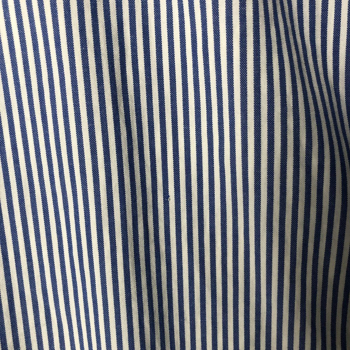 Ralph Lauren YARMOUTH short sleeve button down striped shirt, men's size L cotton blue type Vintage Second Hand