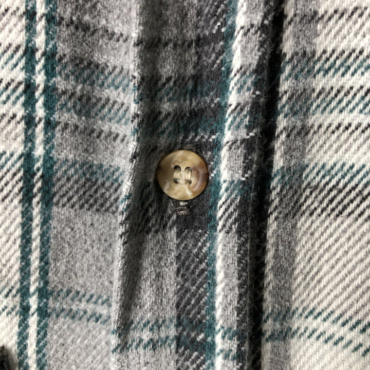 FIELD AND STREAM Long Sleeve Heavy Flannel Check Shirt, Men's Size L unclear gray type Vintage Second Hand