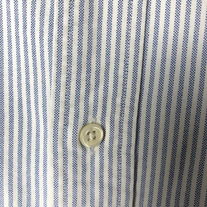 Ralph Lauren Classic Fit Long Sleeve Button Down Striped Shirt Men's Size L cotton Blue type light blue Vintage Second Hand