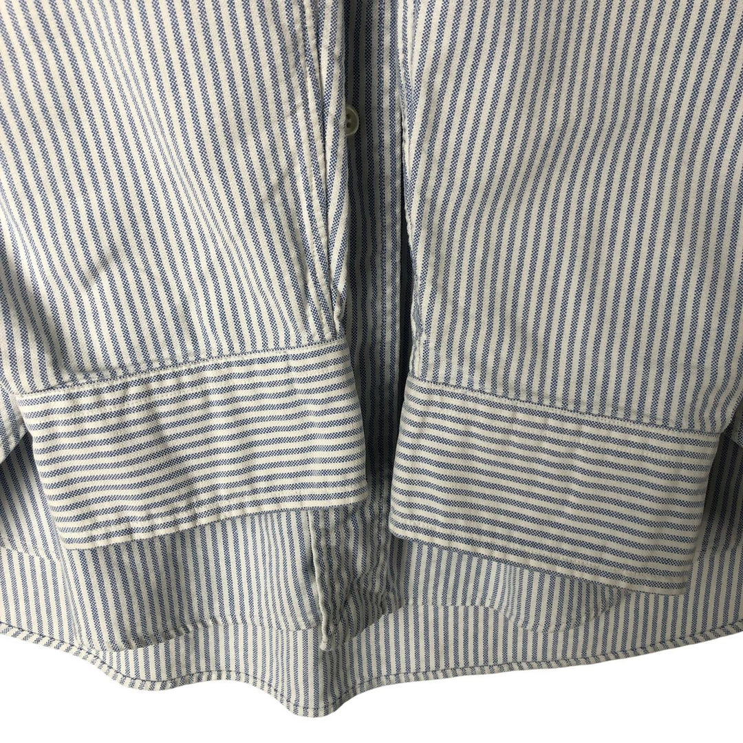 Ralph Lauren Classic Fit Long Sleeve Button Down Striped Shirt Men's Size L cotton Blue type light blue Vintage Second Hand