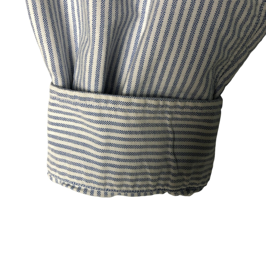 Ralph Lauren Classic Fit Long Sleeve Button Down Striped Shirt Men's Size L cotton Blue type light blue Vintage Second Hand