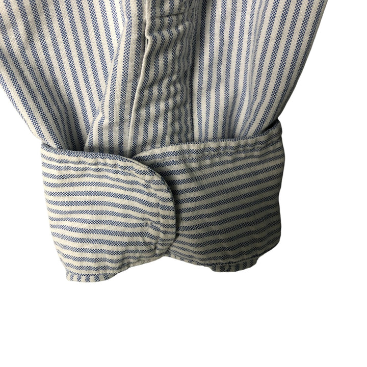 Ralph Lauren Classic Fit Long Sleeve Button Down Striped Shirt Men's Size L cotton Blue type light blue Vintage Second Hand