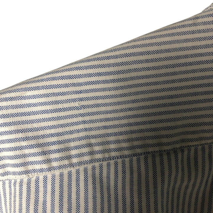 Ralph Lauren Classic Fit Long Sleeve Button Down Striped Shirt Men's Size L cotton Blue type light blue Vintage Second Hand