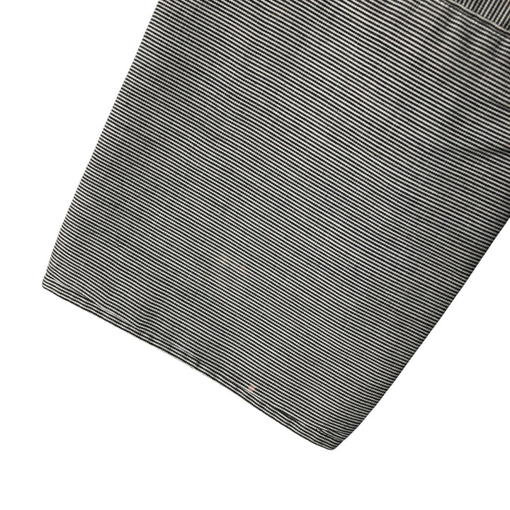 POLO by Ralph Lauren long-sleeved wide-collar cotton striped shirt with cuffs, men's size L cotton black type Vintage Second Hand
