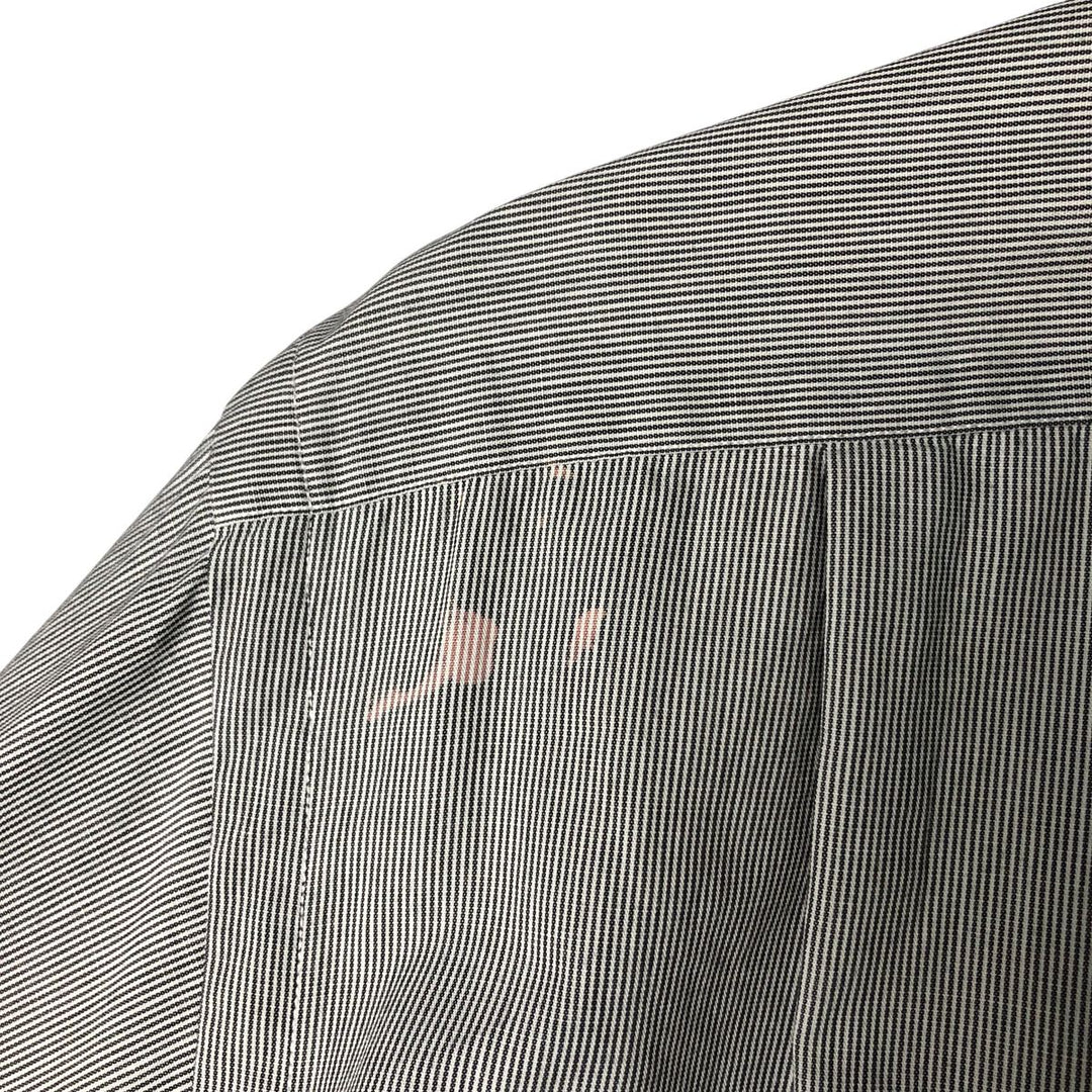 POLO by Ralph Lauren long-sleeved wide-collar cotton striped shirt with cuffs, men's size L cotton black type Vintage Second Hand