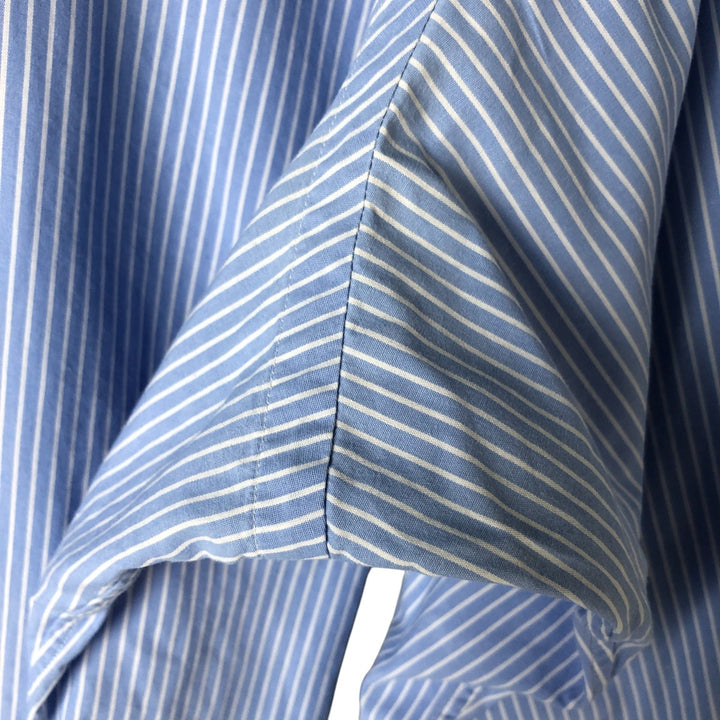 Ralph Lauren YARMOUTH Long Sleeve Button-Down Striped Shirt, Men's XL cotton Blue type light blue Vintage Second Hand