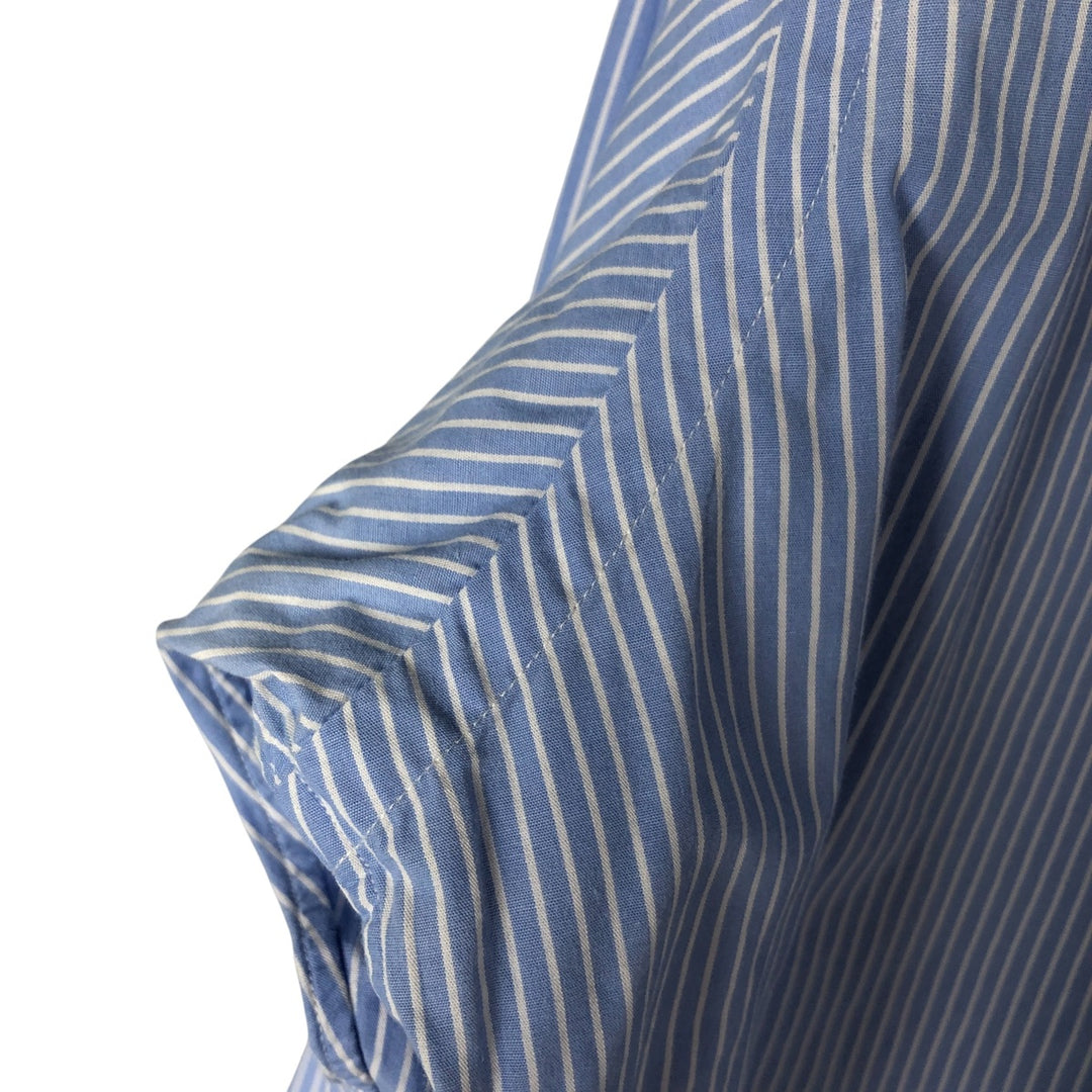 Ralph Lauren YARMOUTH Long Sleeve Button-Down Striped Shirt, Men's XL cotton Blue type light blue Vintage Second Hand