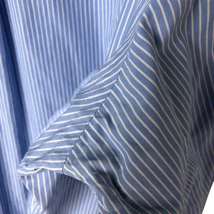 Ralph Lauren YARMOUTH Long Sleeve Button-Down Striped Shirt, Men's XL cotton Blue type light blue Vintage Second Hand