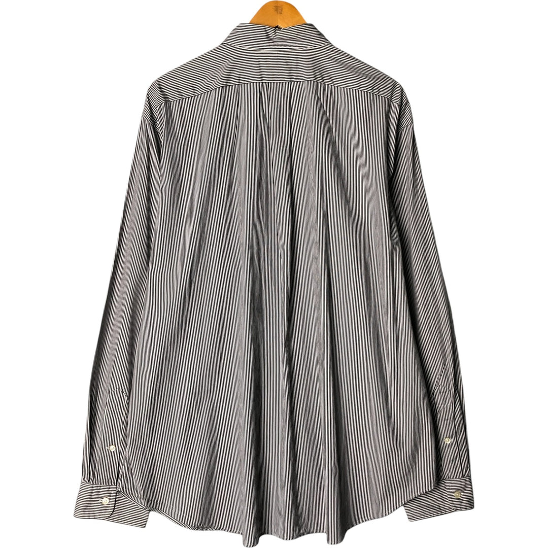Ralph Lauren Classic Fit Long Sleeve Button-Down Striped Shirt, Men's XXL cotton white type Vintage Second Hand
