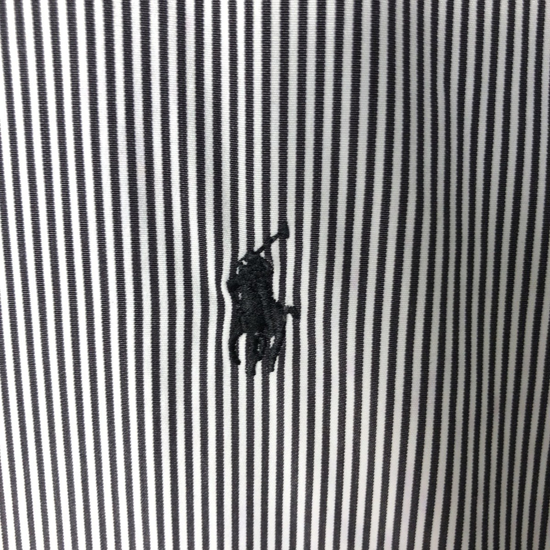 Ralph Lauren Classic Fit Long Sleeve Button-Down Striped Shirt, Men's XXL cotton white type Vintage Second Hand