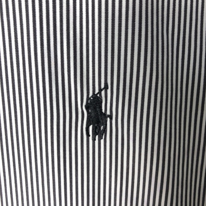 Ralph Lauren Classic Fit Long Sleeve Button-Down Striped Shirt, Men's XXL cotton white type Vintage Second Hand