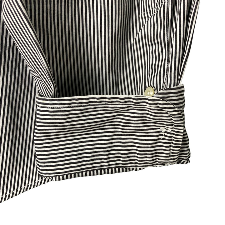 Ralph Lauren Classic Fit Long Sleeve Button-Down Striped Shirt, Men's XXL cotton white type Vintage Second Hand