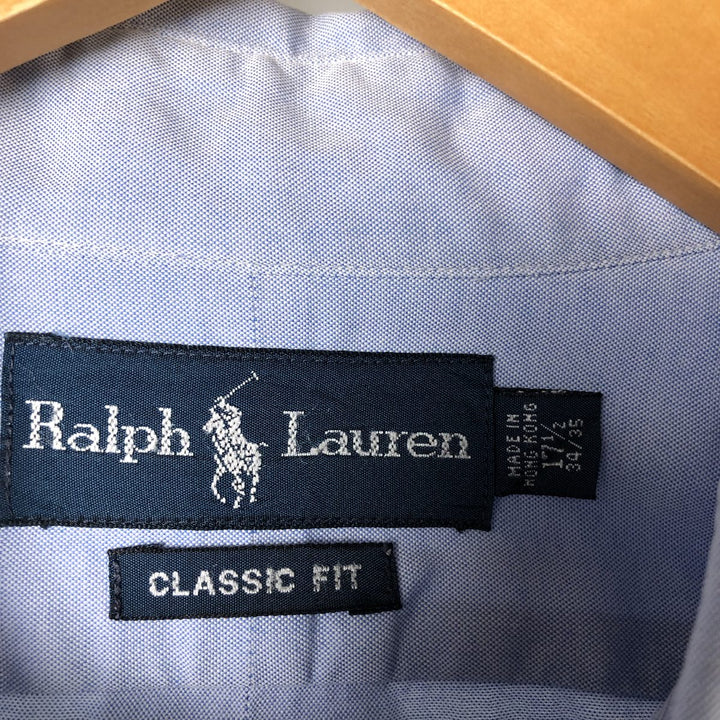 Ralph Lauren Classic Fit Long Sleeve Button Down Shirt Men's XL cotton Blue type light blue Vintage Second Hand