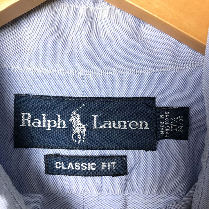 Ralph Lauren Classic Fit Long Sleeve Button Down Shirt Men's XL cotton Blue type light blue Vintage Second Hand