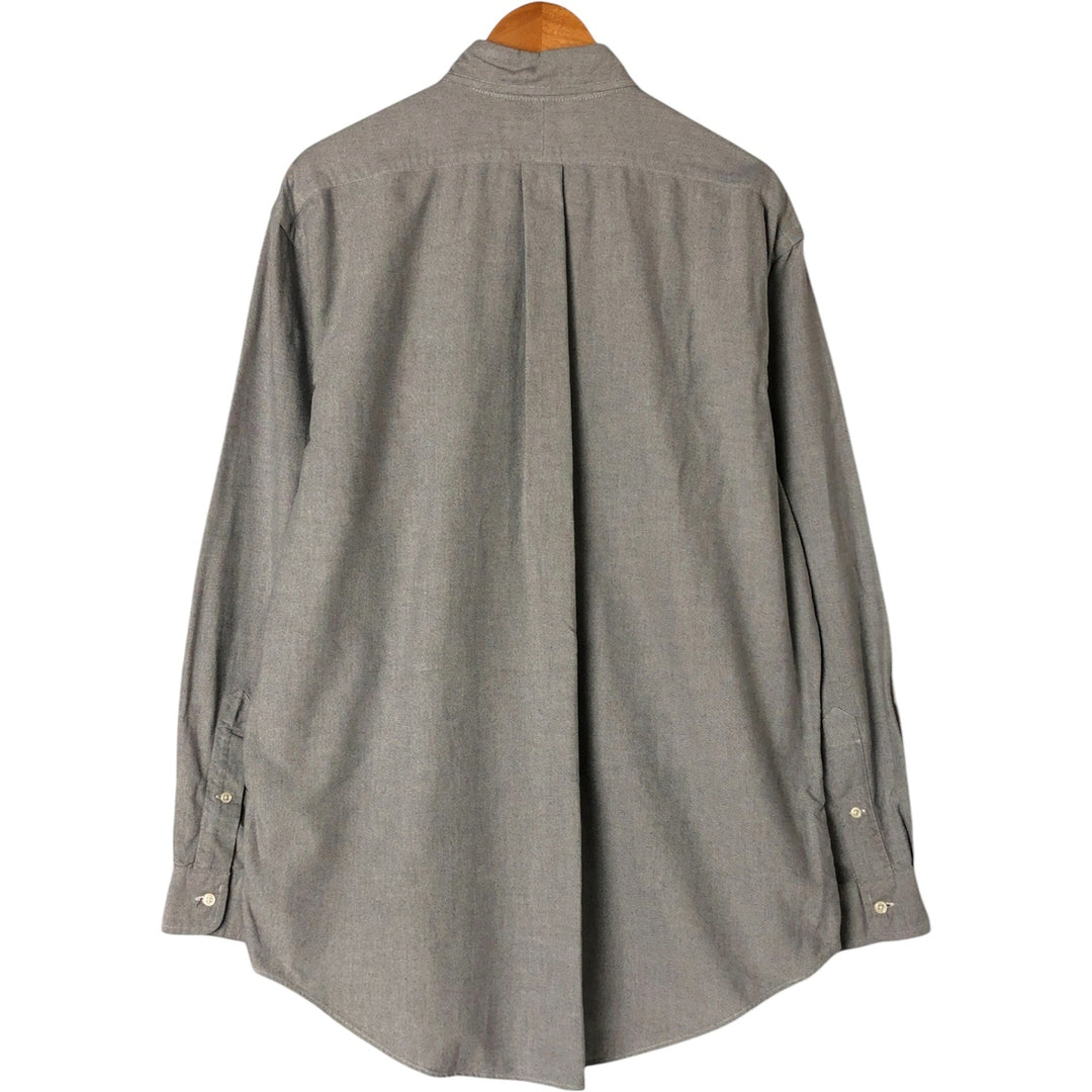 Ralph Lauren YARMOUTH long sleeve button down shirt, men's size L cotton gray type Vintage Second Hand
