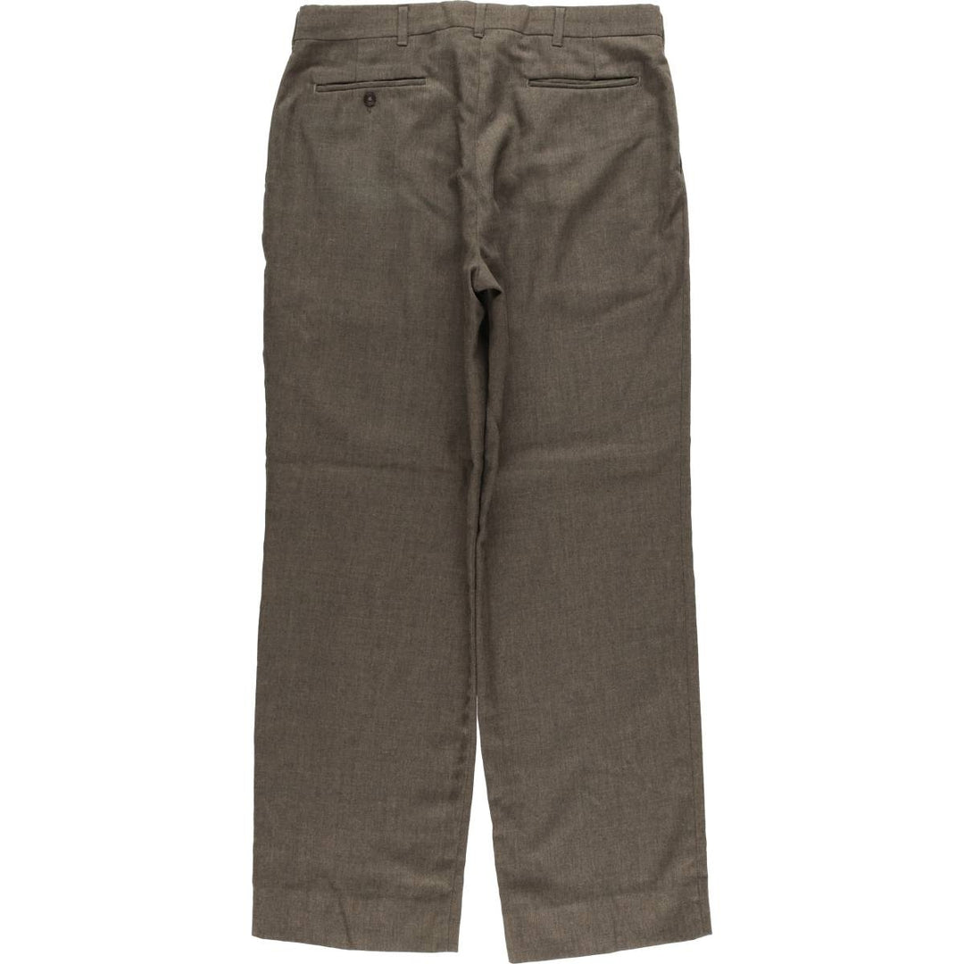 Haggar 2-pleat slacks pants made in the USA, men's size w34 polyester brown type Vintage Second Hand