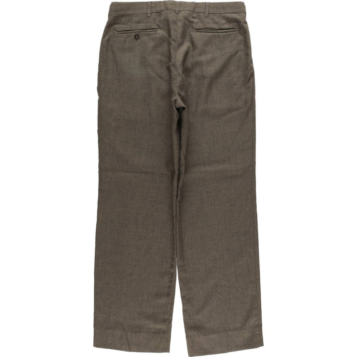 Haggar 2-pleat slacks pants made in the USA, men's size w34 polyester brown type Vintage Second Hand