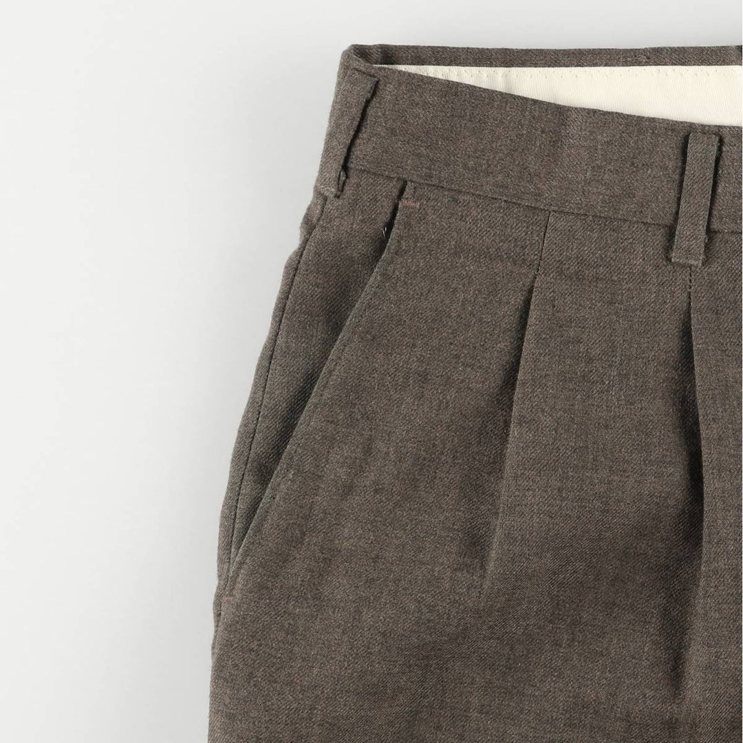 Haggar 2-pleat slacks pants made in the USA, men's size w34 polyester brown type Vintage Second Hand
