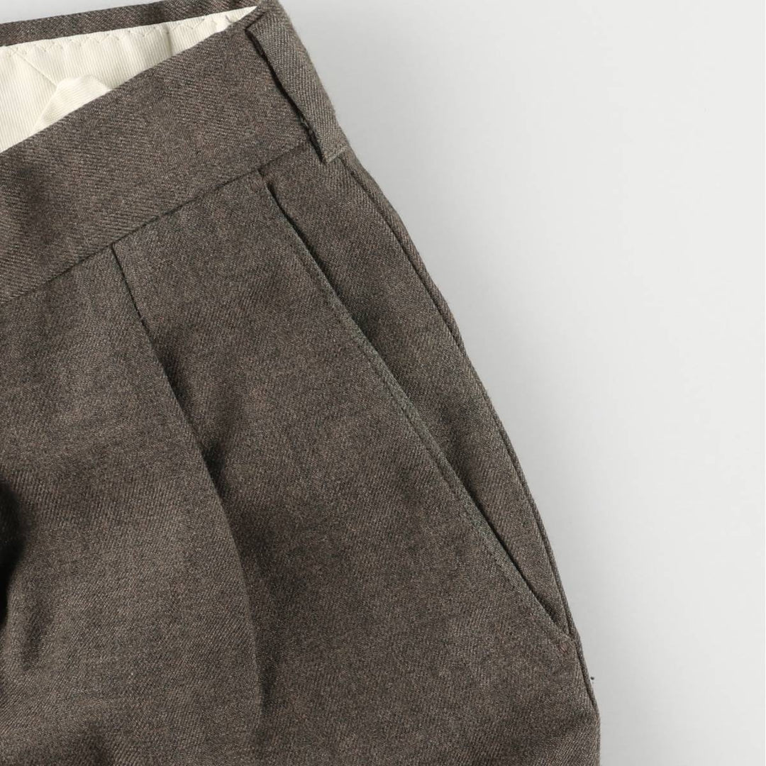 Haggar 2-pleat slacks pants made in the USA, men's size w34 polyester brown type Vintage Second Hand
