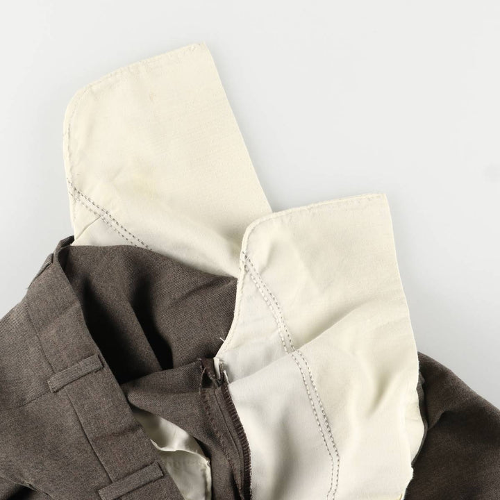 Haggar 2-pleat slacks pants made in the USA, men's size w34 polyester brown type Vintage Second Hand