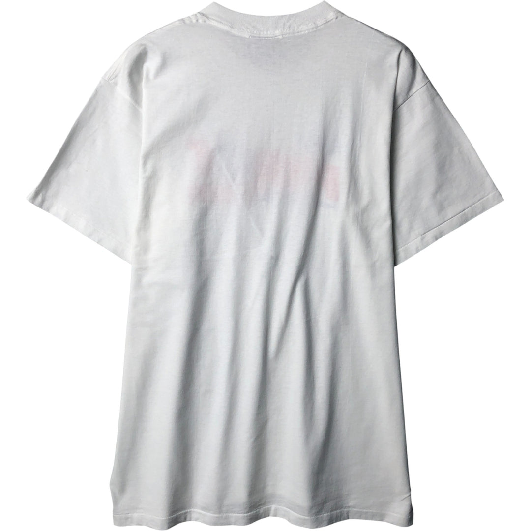 ONEITA POWER-T Message Print T-Shirt, Made in USA, Men's XL cotton white type Vintage Second Hand