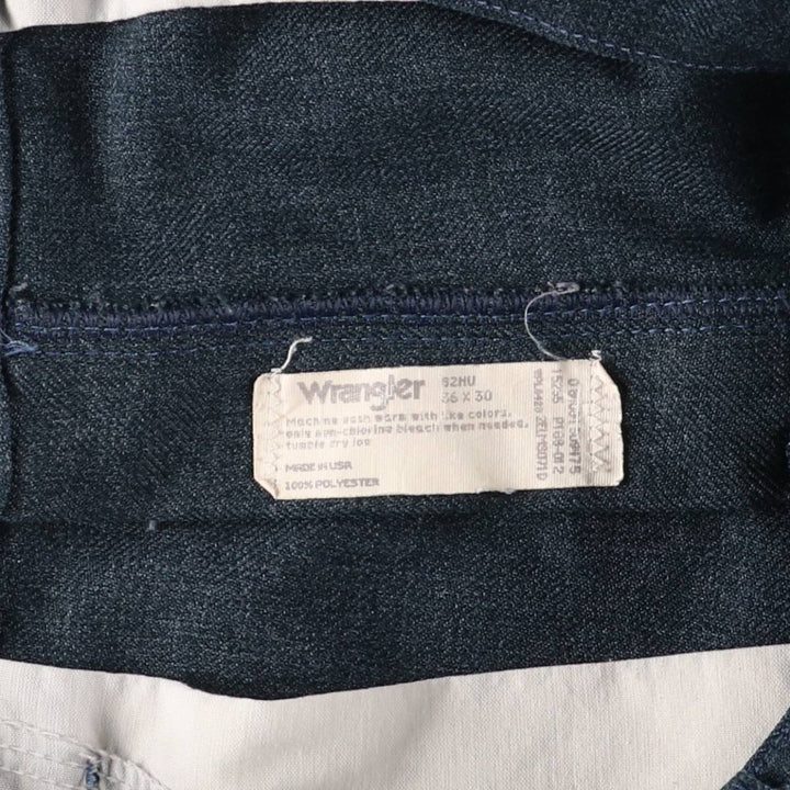 Vintage 90'S Wrangler Dress Jeans, Slacks, Made in USA, Men's Size W34 polyester navy blue type Vintage Second Hand