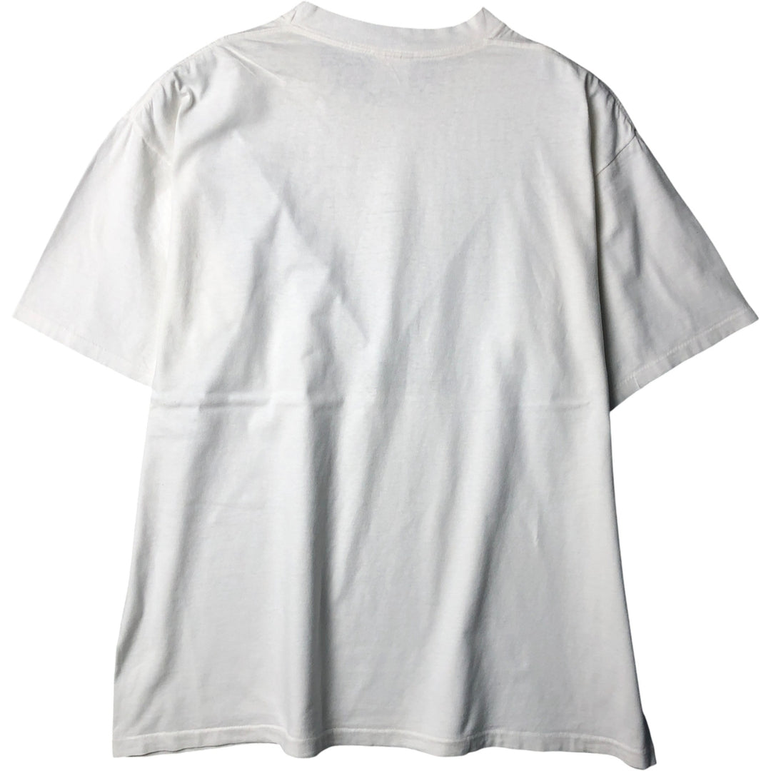 FAIR PARK Message Print T-Shirt, Made in USA, Men's XL cotton white type Vintage Second Hand