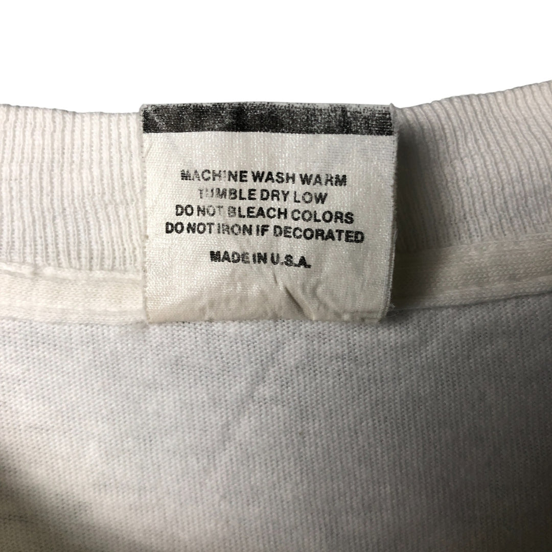 FAIR PARK Message Print T-Shirt, Made in USA, Men's XL cotton white type Vintage Second Hand