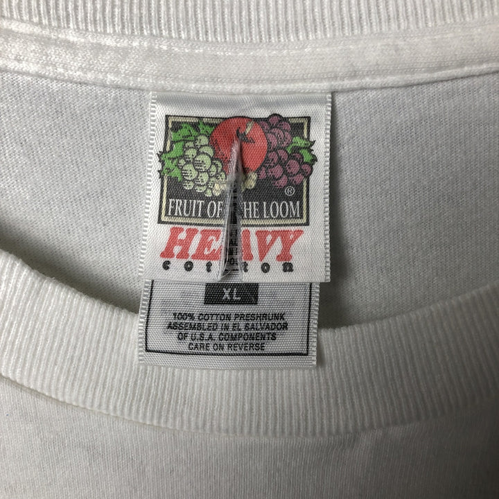 Vintage 90'S Fruit of the Loom Heavy Cotton Souvenir T-Shirt, Men's Size XL cotton white type Vintage Second Hand