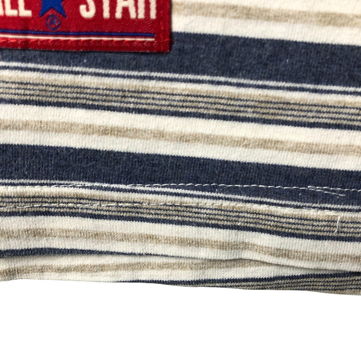 ALL STAR Multi-Border T-Shirt, Men's Size M unclear pale white type Vintage Second Hand