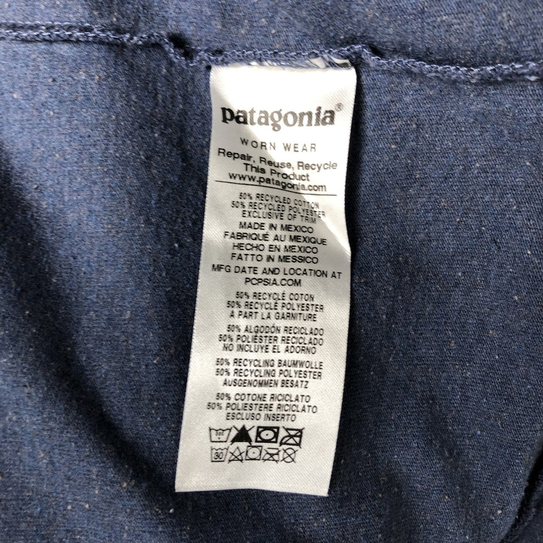Patagonia Regular Fit Long Sleeve T-Shirt (Men's Size Medium) 38432FA19 polyester navy blue type Vintage Second Hand