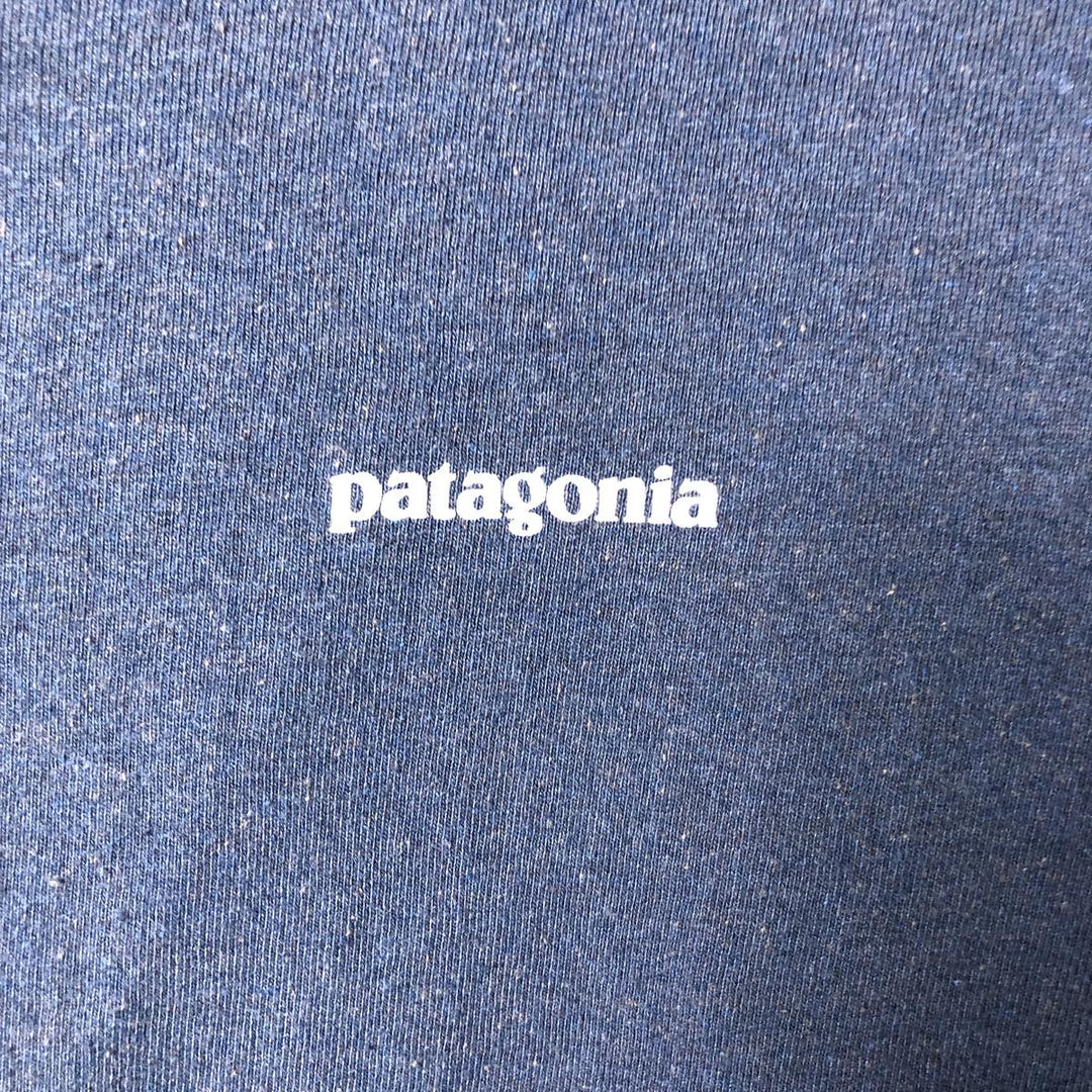 Patagonia Regular Fit Long Sleeve T-Shirt (Men's Size Medium) 38432FA19 polyester navy blue type Vintage Second Hand