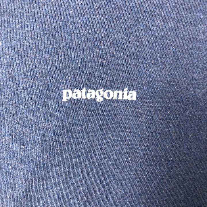 Patagonia Regular Fit Long Sleeve T-Shirt (Men's Size Medium) 38432FA19 polyester navy blue type Vintage Second Hand