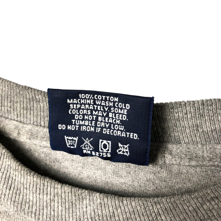 Jansport Sullivan College Long Sleeve T-Shirt, Made in USA, Men's Size Large, Vintage cotton gray type Vintage Second Hand