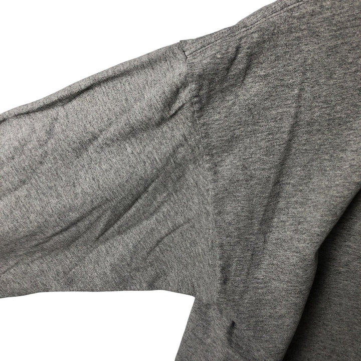 Jansport Sullivan College Long Sleeve T-Shirt, Made in USA, Men's Size Large, Vintage cotton gray type Vintage Second Hand